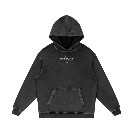 Acid Wash Oversize Hoodie - FTG Coffin