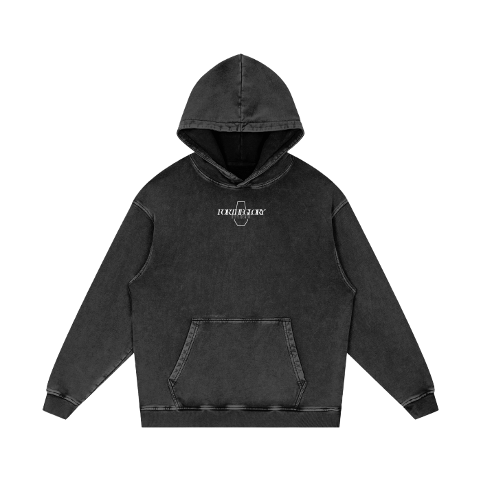 Acid Wash Oversize Hoodie - FTG Coffin