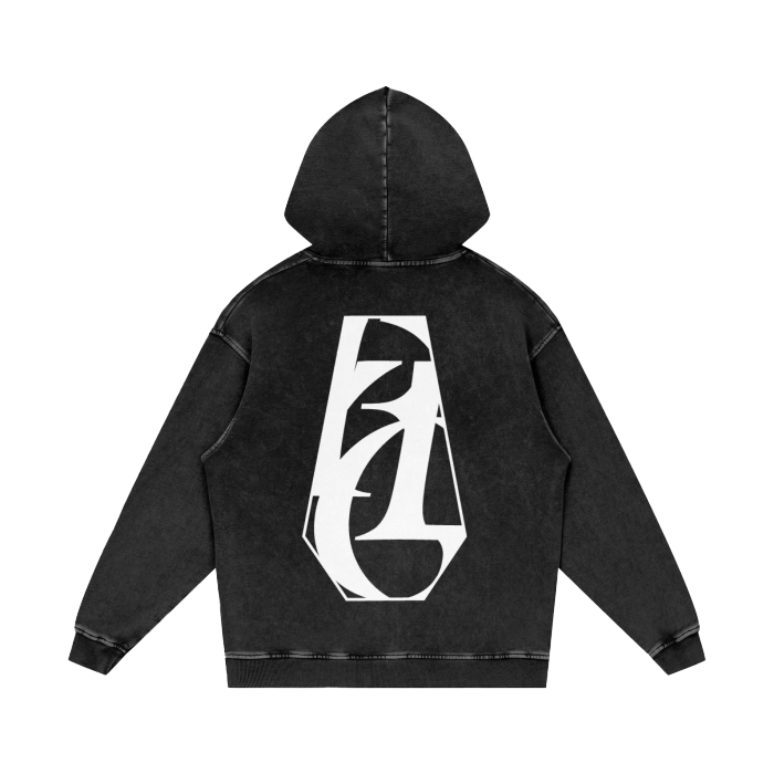 Acid Wash Oversize Hoodie - FTG Coffin